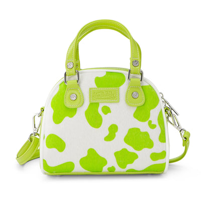 Cow Print Faux Fur Tote Bag