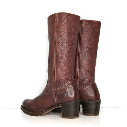Vintage Knee High Distressed Leather Boots