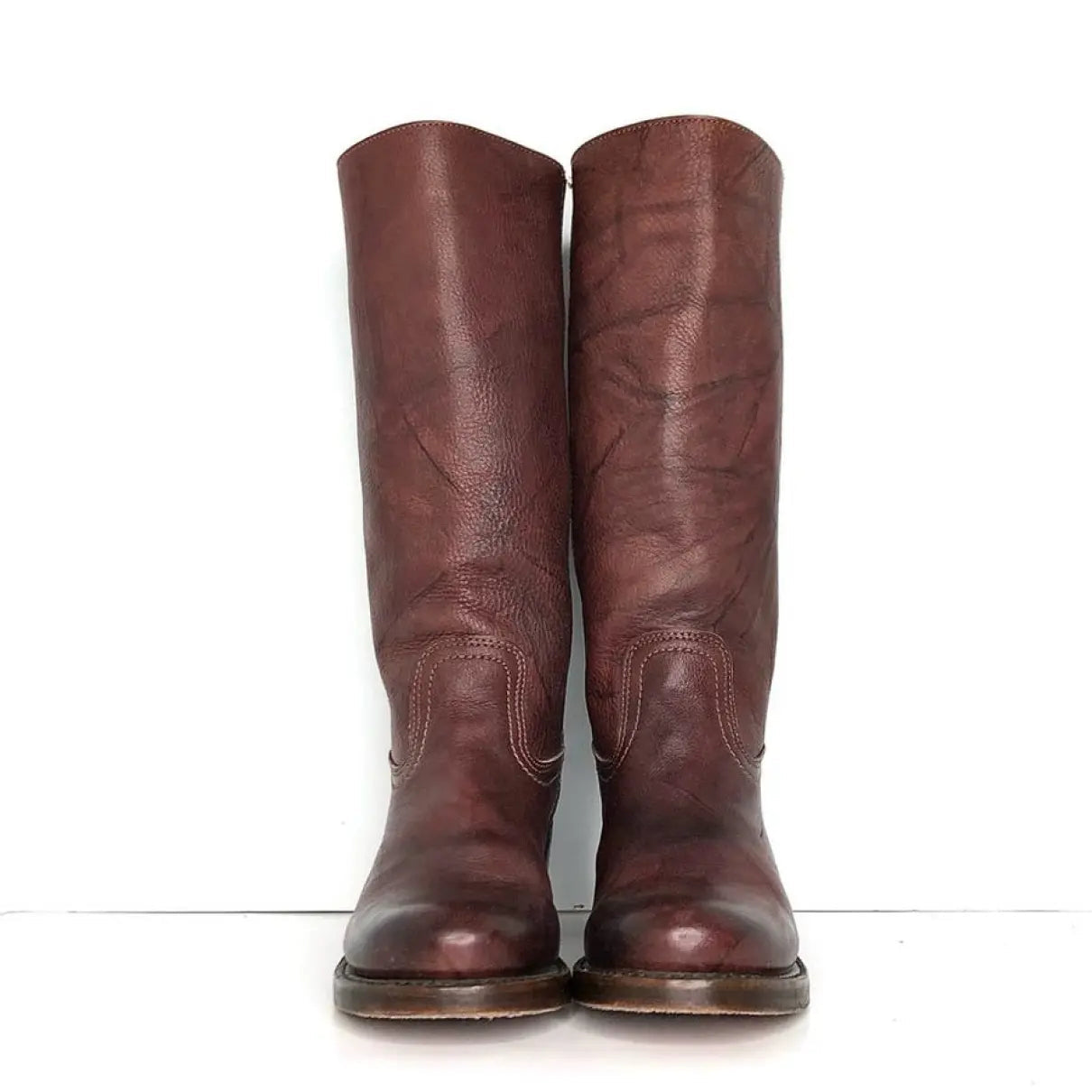 Vintage Knee High Distressed Leather Boots