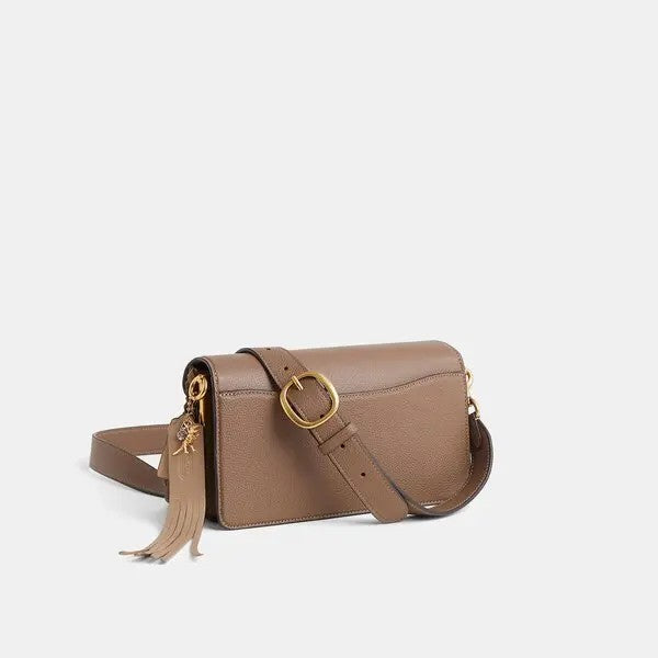 Gold Studded Tassel Shoulder Bag