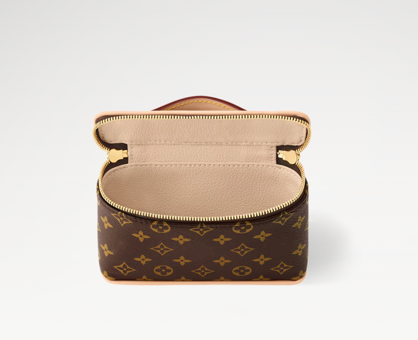 Single-Shoulder Crossbody Genuine Leather Cosmetic Bag