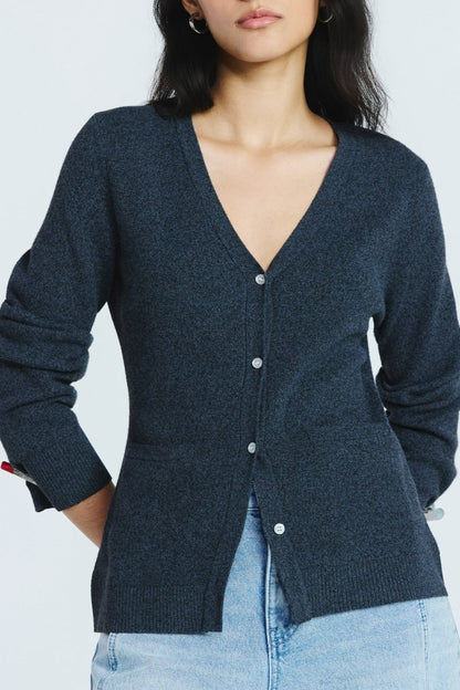 Knitted Long-sleeved Cardigan and Wide-leg Pants Set