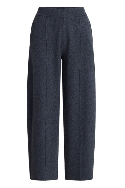 Knitted Long-sleeved Cardigan and Wide-leg Pants Set