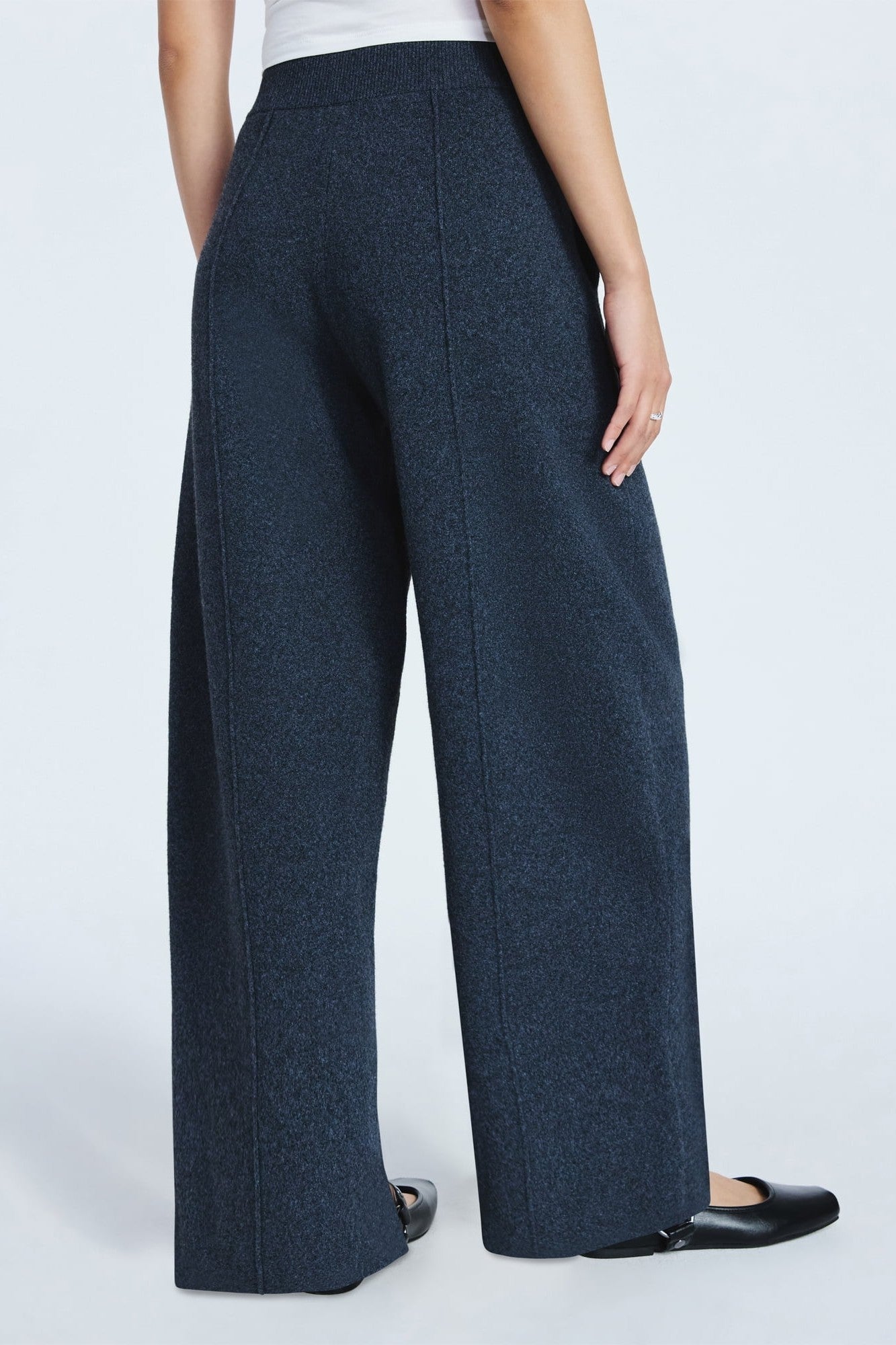 Knitted Long-sleeved Cardigan and Wide-leg Pants Set