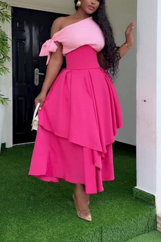 Tulle Bow Top and Tulle Skirt Two-piece Set