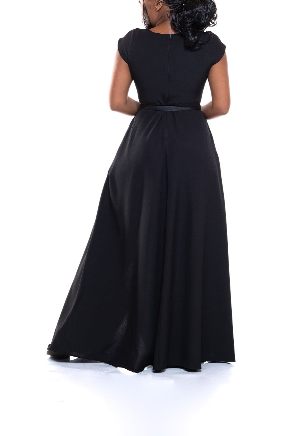 Flame-slit Dance Maxi Dress