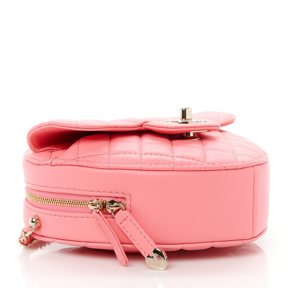 CC In Love Heart Lambskin Quilted Bag