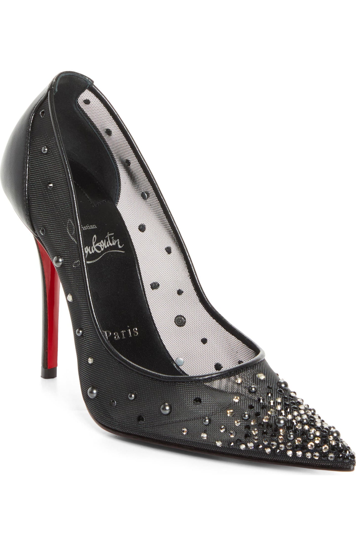 Velvet Rhinestone Stiletto Heels