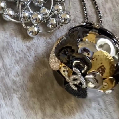 Crystal Ball Mini Metallic Crossbody Bag