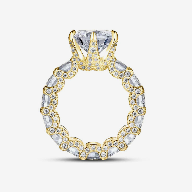 925 Sterling Silver, 18K Gold Deluxe Ring