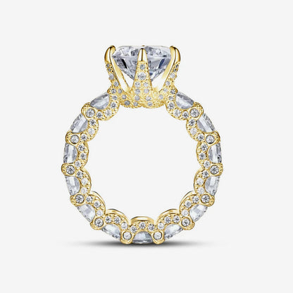 925 Sterling Silver, 18K Gold Deluxe Ring