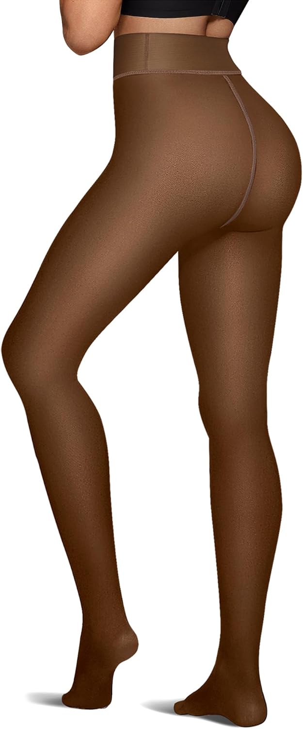 Fleece Lined High Waisted Footed Leggings