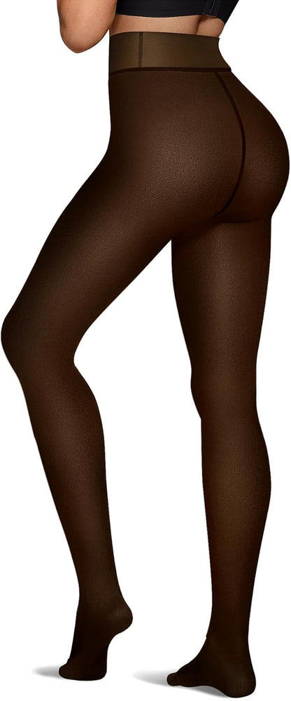 Fleece Lined High Waisted Footed Leggings