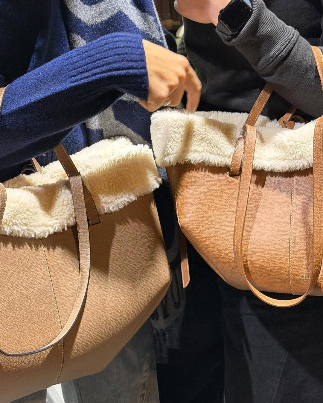 Lining of Snap-on Faux Fur Bag