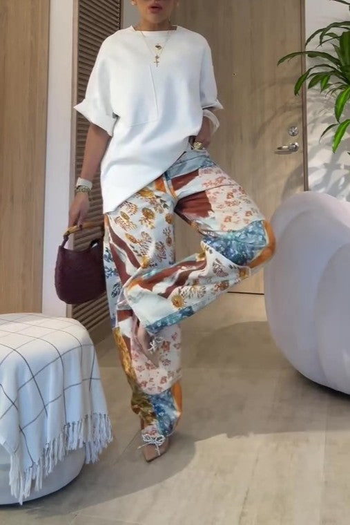 Exquisite Patchwork Denim Jeans