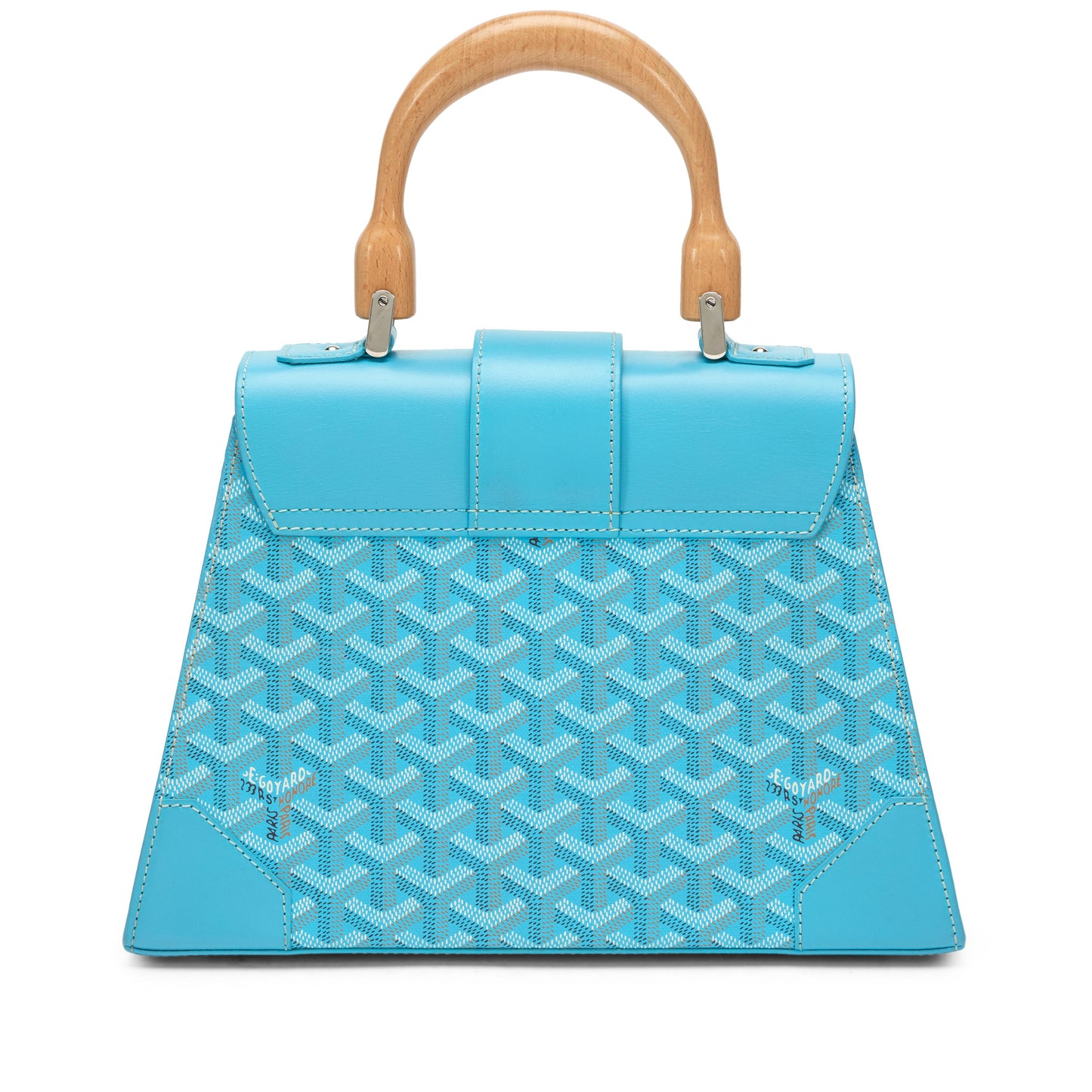 Turquoise Calfskin Patchwork Crossbody Bag