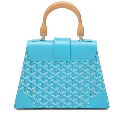 Turquoise Calfskin Patchwork Crossbody Bag