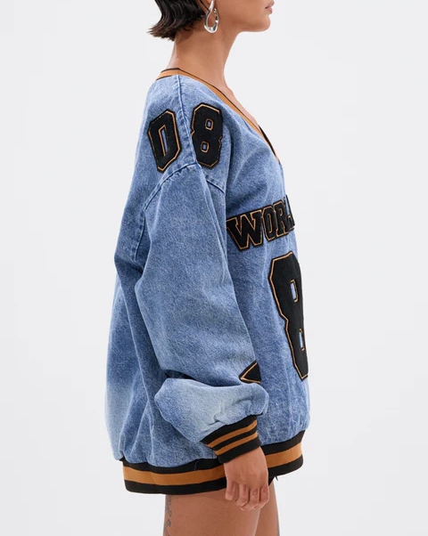 THE WORLD DENIM SWEATSHIRT