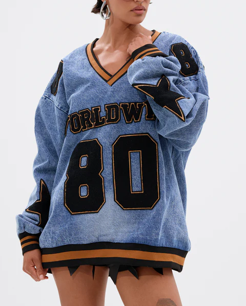 THE WORLD DENIM SWEATSHIRT