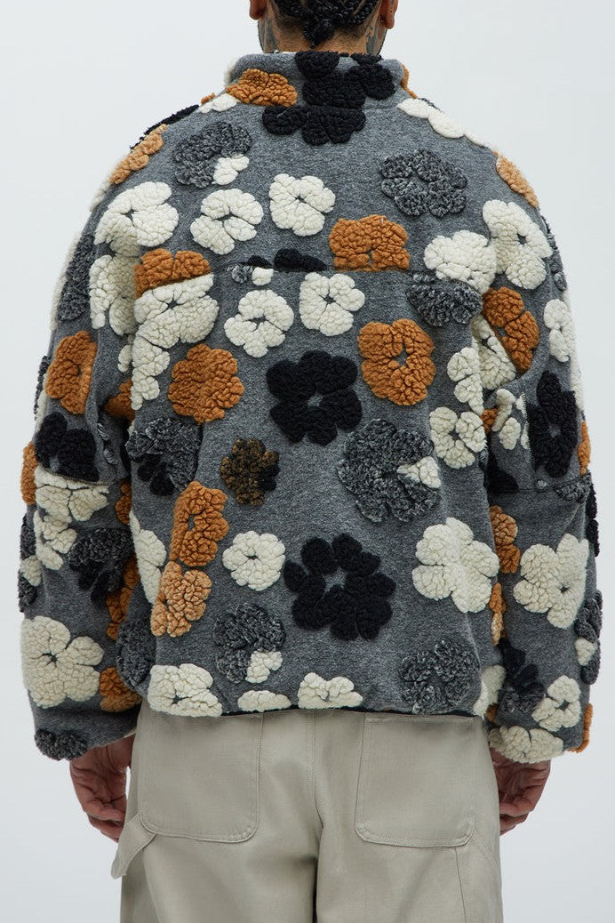 Sherpa Tears Oversized Zip Jacket