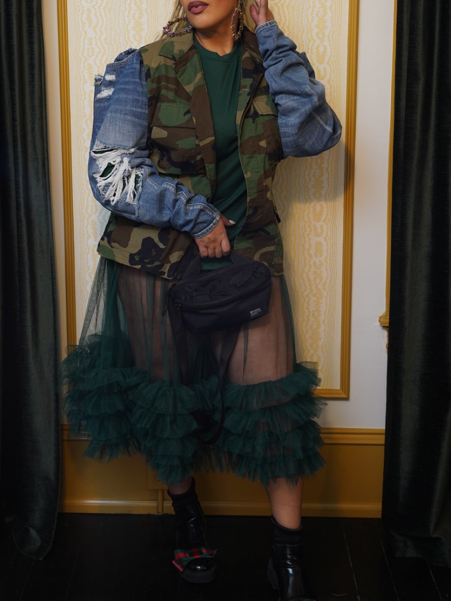 Denim/Camouflage Jacket