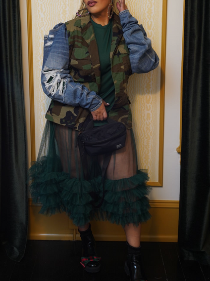 Denim/Camouflage Jacket