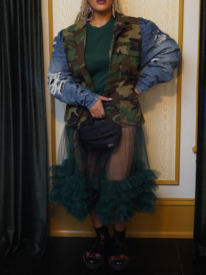 Denim/Camouflage Jacket