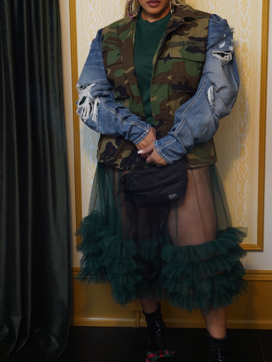 Denim/Camouflage Jacket