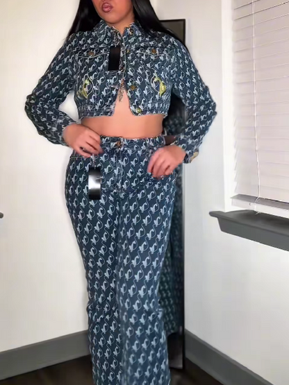Blue Denim Suit