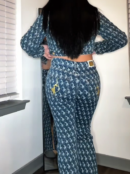 Blue Denim Suit