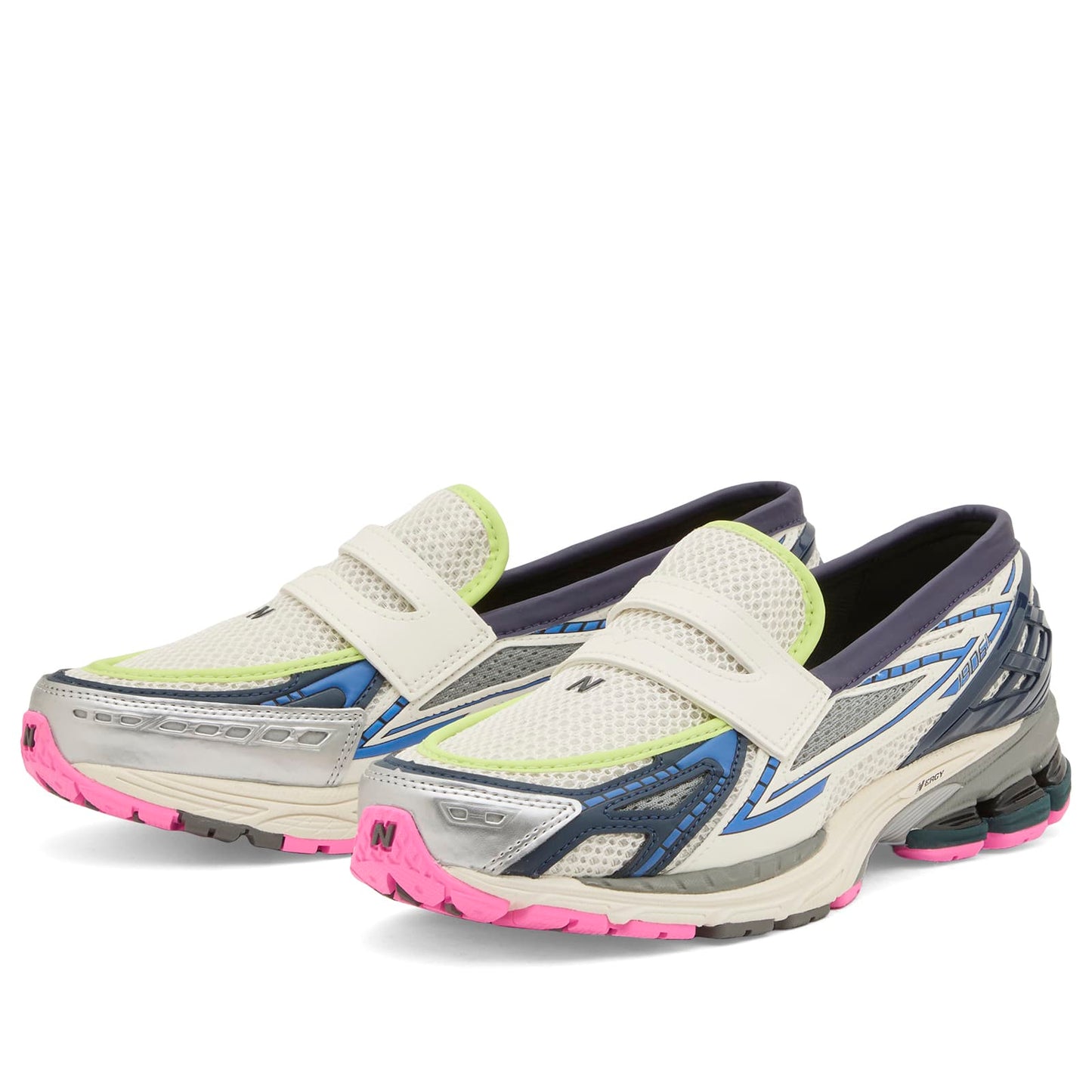 Silver Metallic, Navy and Pink Heat Loafer Sneaker