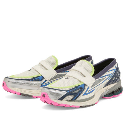 Silver Metallic, Navy and Pink Heat Loafer Sneaker