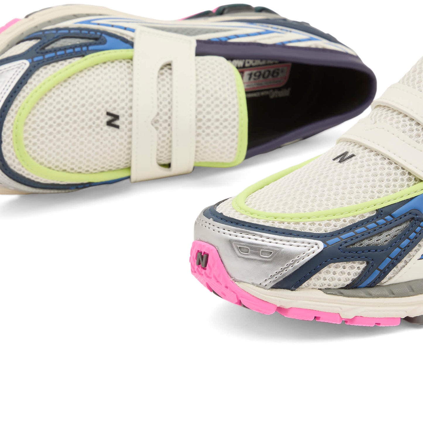 Silver Metallic, Navy and Pink Heat Loafer Sneaker