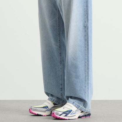 Silver Metallic, Navy and Pink Heat Loafer Sneaker