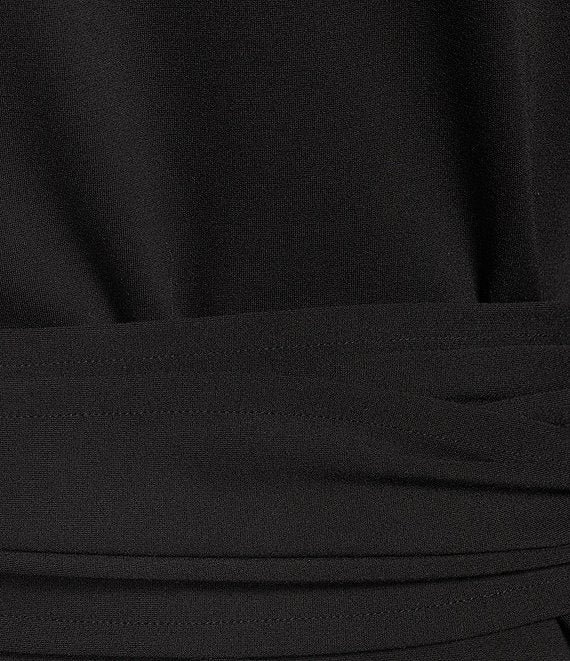 Whitney Viscose Blend Boat Neck 3/4 Sleeve Wrap Top
