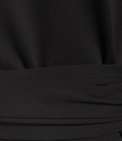 Whitney Viscose Blend Boat Neck 3/4 Sleeve Wrap Top