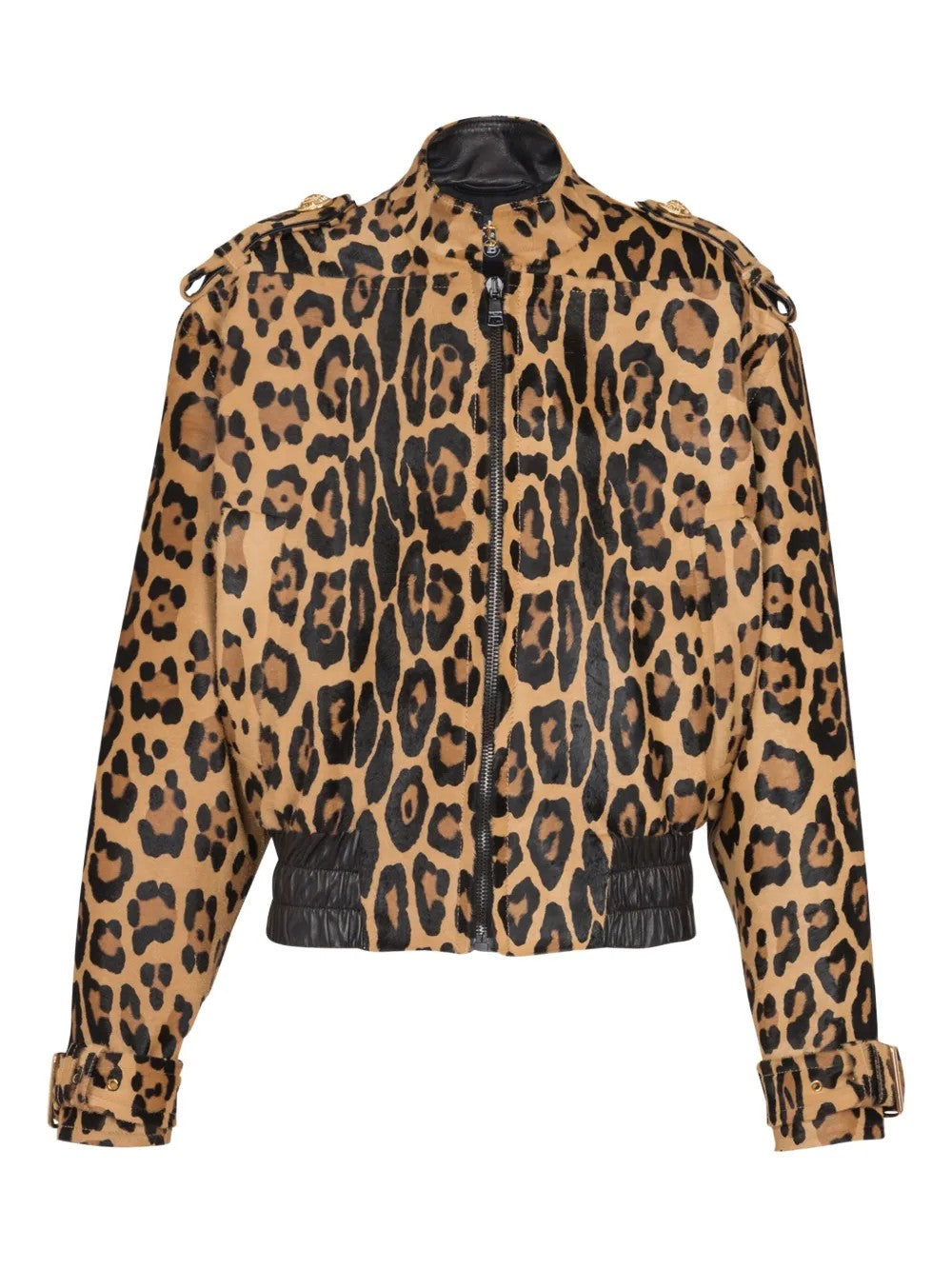 Leopard-print Bomber Jacket Set