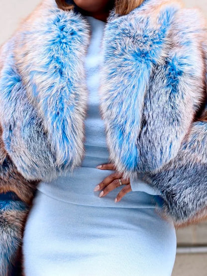 Fashion Faux Fur Cropped Coat