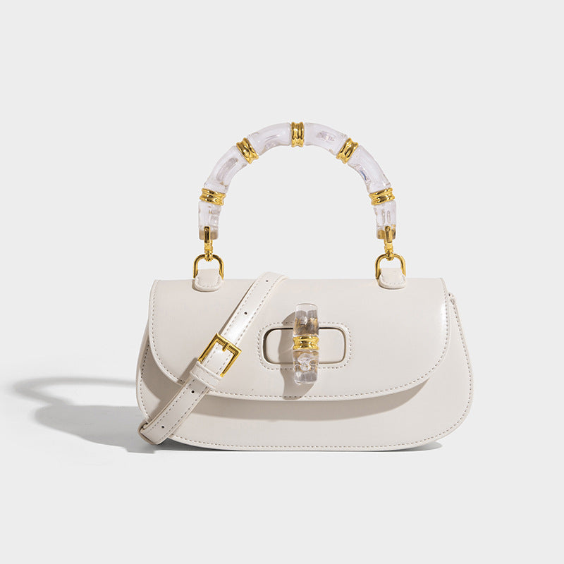 Bamboo Handle Handbag Crossbody Bag