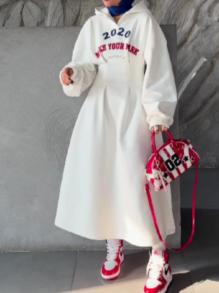 Hooded Waist Sweat Skirt