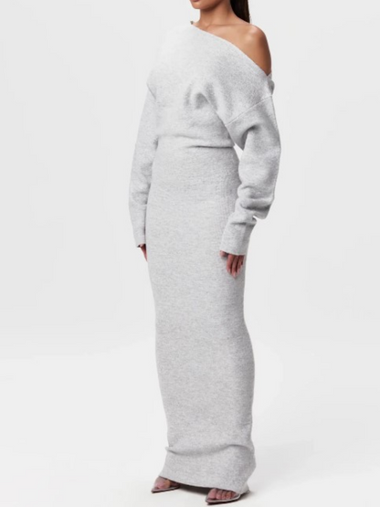 Slim-Fit Elegant Sweater Dress