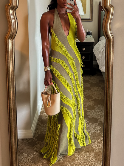 Roaring Fringe Green Gown