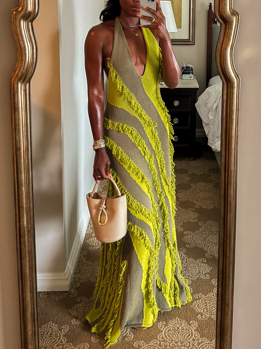 Roaring Fringe Green Gown
