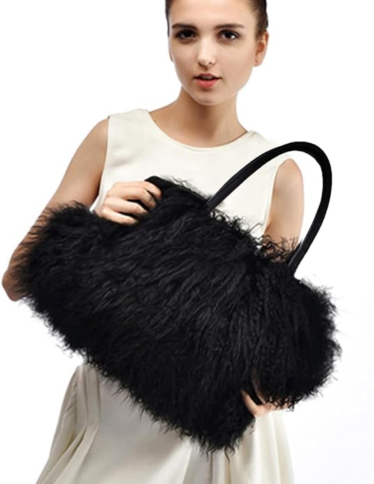 Large Capacity Faux Fur Shoulder Bag