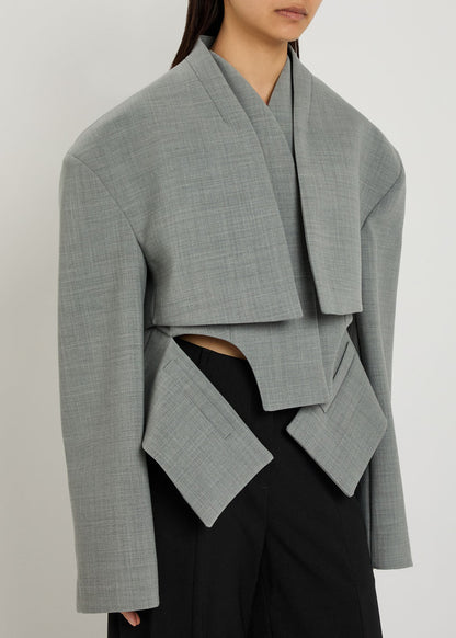 Solid Short Woven Jacket