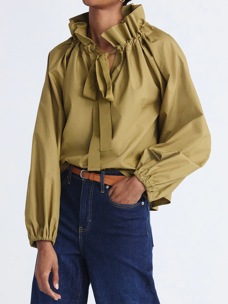Drawstring Frilled Top
