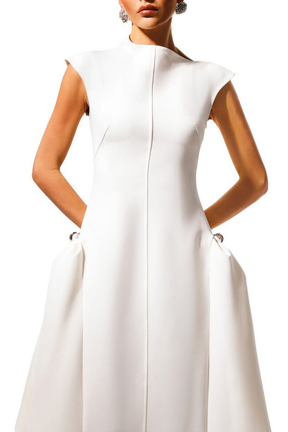 Irregular Neckline Dress
