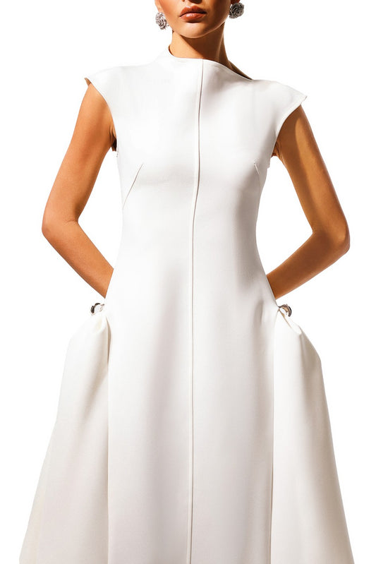 Irregular Neckline Dress