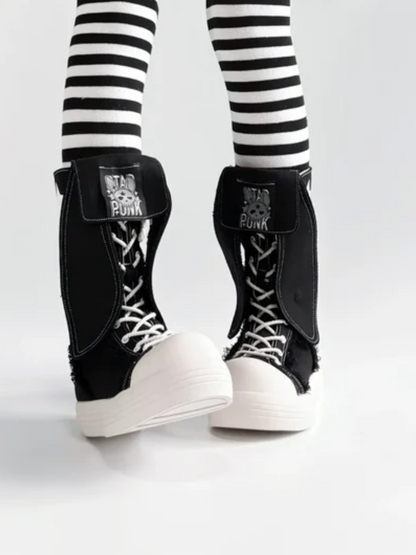 Platform Boots Canvas Boots