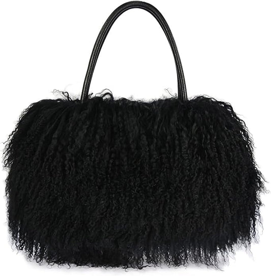 Large Capacity Faux Fur Shoulder Bag